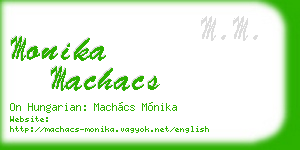 monika machacs business card
